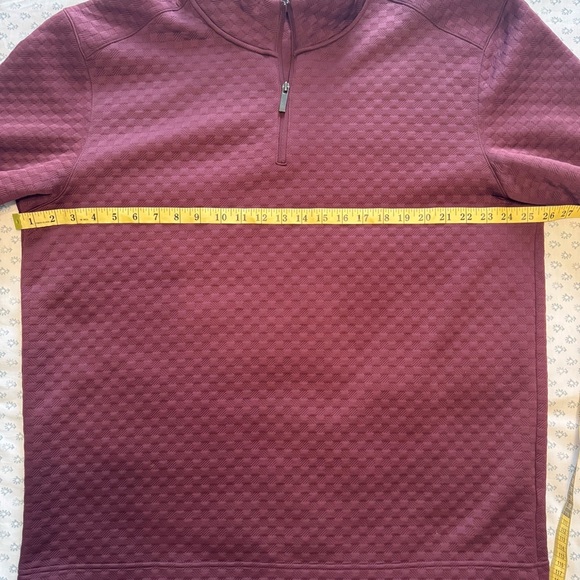 Quieti Men's Plum Burgundy Quarter-Zip Sweater - Picture 4 of 6